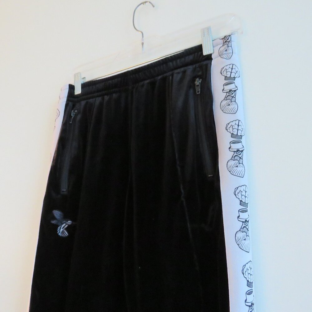 FDMTL X BILLIONAIRES BOY CLUB Black Velour Velvet Track Pants Street Mens Sz S - Picture 10 of 16